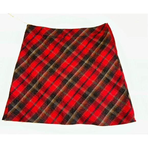 American Eagle Outfitters Red Tartan Mini Skirt | Sz 0 - Picture 4 of 4